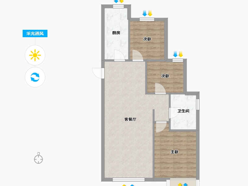 辽宁省-沈阳市-恒大时代新城蒲田路25-14号（25号楼）,蒲田路25-7号（30号楼）,蒲田路25-6号（-66.87-户型库-采光通风