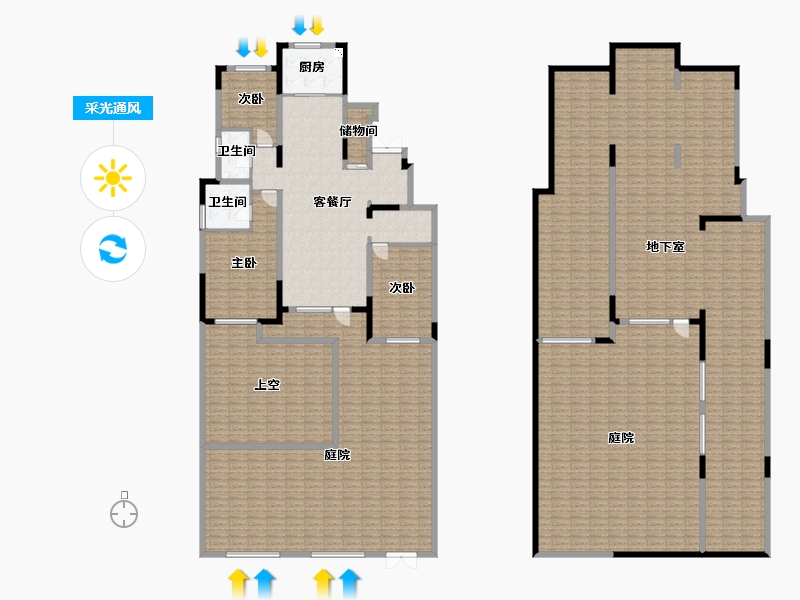 辽宁省-沈阳市-华润置地二十四城央境153平米（带地下室）户型153m²-474.04-户型库-采光通风