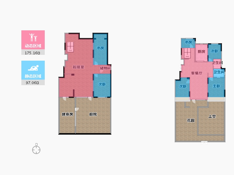 辽宁省-沈阳市-华润置地萬象府139㎡一层户型139m²-441.65-户型库-动静分区