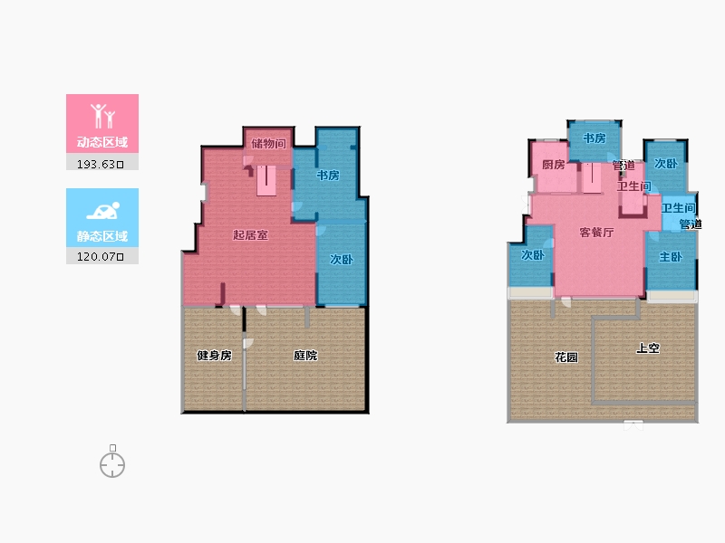 辽宁省-沈阳市-华润置地萬象府153㎡户型153m²-520.02-户型库-动静分区