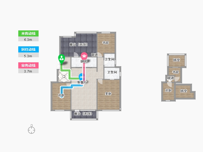 辽宁省-沈阳市-华润置地萬象府北二西路36乙28号（29栋）139m²-143.36-户型库-动静线