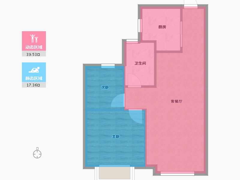 辽宁省-沈阳市-恒大时代新城蒲田路25-9号（28号楼）LR17-1-B户型建面82m²-51.45-户型库-动静分区