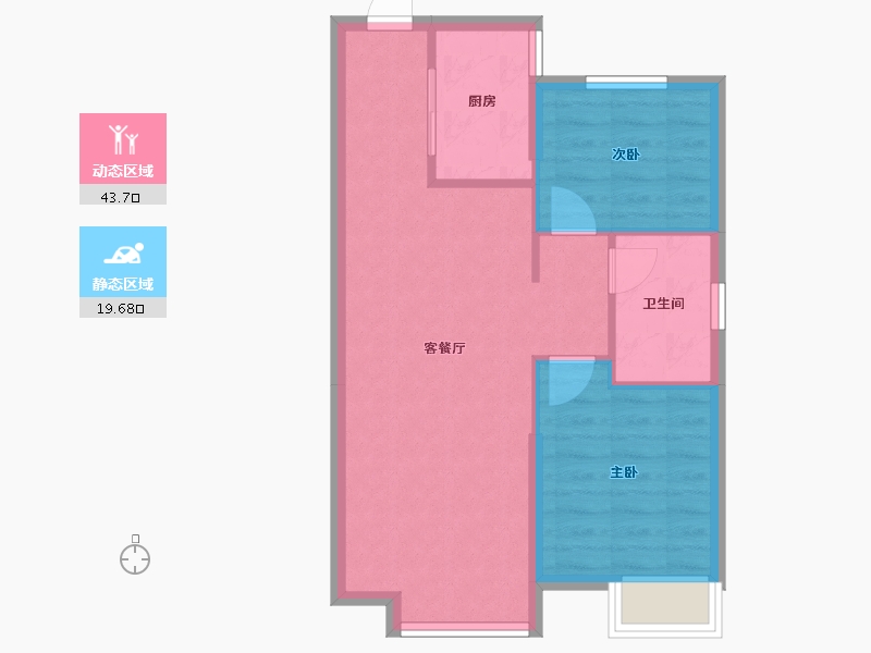 辽宁省-沈阳市-恒大时代新城蒲田路25-12号（23号楼）,蒲田路25-13号（24号楼）,蒲田路25-24-57.13-户型库-动静分区