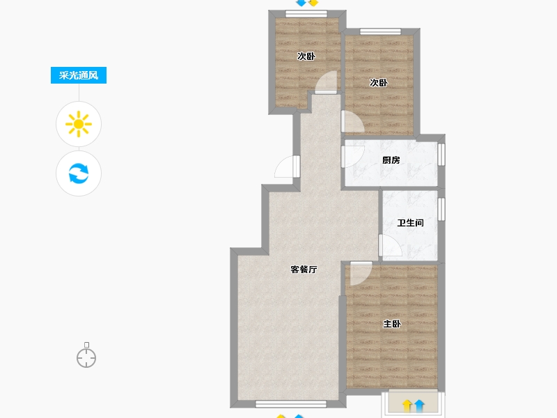 辽宁省-沈阳市-恒大时代新城蒲田路25-39号（1号楼）,蒲田路25-37号(3号楼）,蒲田路25-36号(-74.66-户型库-采光通风