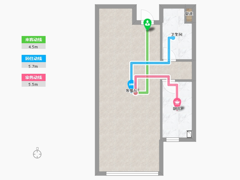 辽宁省-沈阳市-恒大林溪郡二十二号路（8）号楼60m²-48.01-户型库-动静线