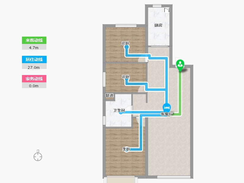 辽宁省-沈阳市-恒大林溪郡二十二号路（8）号楼113m²-90.40-户型库-动静线