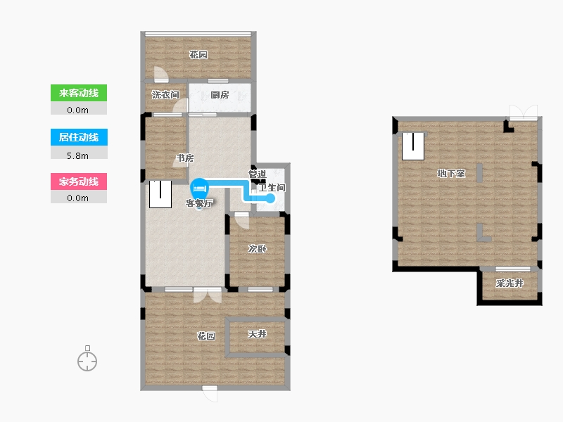 辽宁省-沈阳市-阳光100果岭公馆YA1户型92m²-179.09-户型库-动静线