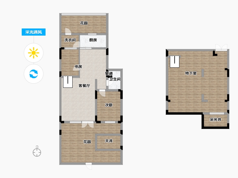 辽宁省-沈阳市-阳光100果岭公馆YA1户型92m²-179.09-户型库-采光通风