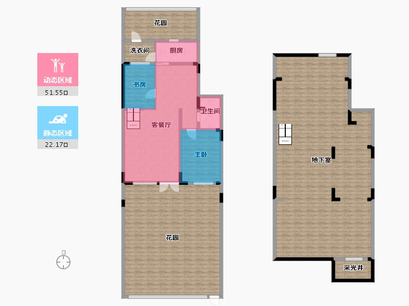 辽宁省-沈阳市-阳光100果岭公馆十号路(Y3,Y4,Y1）号楼91m²-260.70-户型库-动静分区