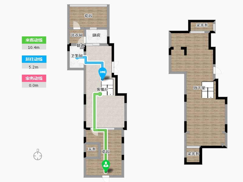 辽宁省-沈阳市-阳光100果岭公馆YB1户型55m²-126.20-户型库-动静线