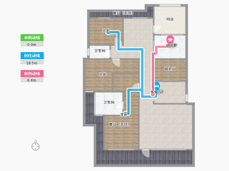 辽宁省-沈阳市-阳光100果岭公馆十号路9甲2号-2号（S2）192m²-153.60-户型库-动静线