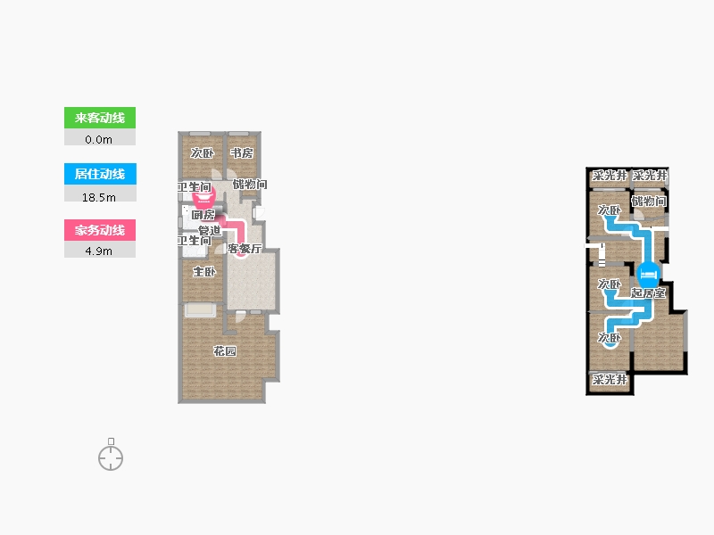 辽宁省-沈阳市-阳光城璞悦南九东路（3，4）号楼A1户型92m²-107.44-户型库-动静线