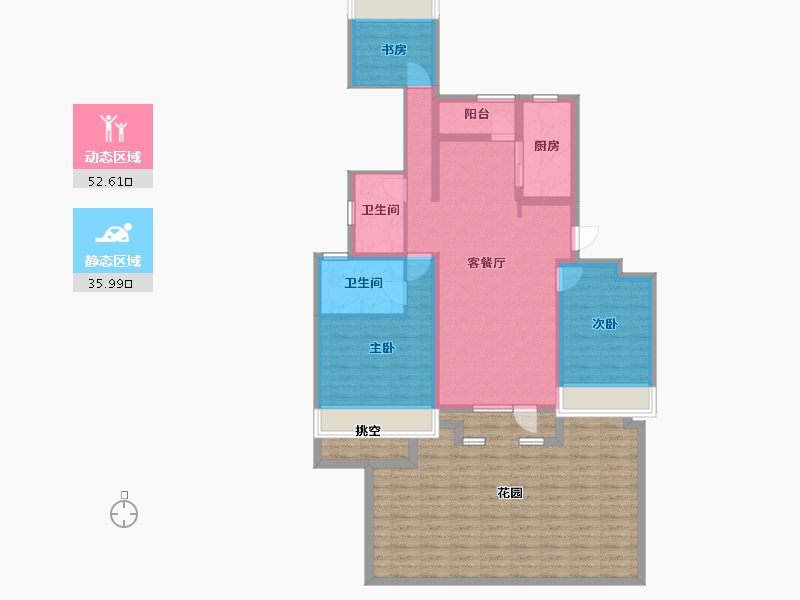 辽宁省-沈阳市-集美尚景十号路10甲3-2号（2号楼）120m²-126.27-户型库-动静分区