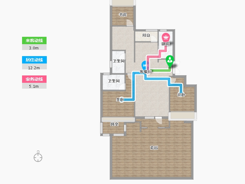 辽宁省-沈阳市-集美尚景十号路10甲3-2号（2号楼）120m²-148.46-户型库-动静线