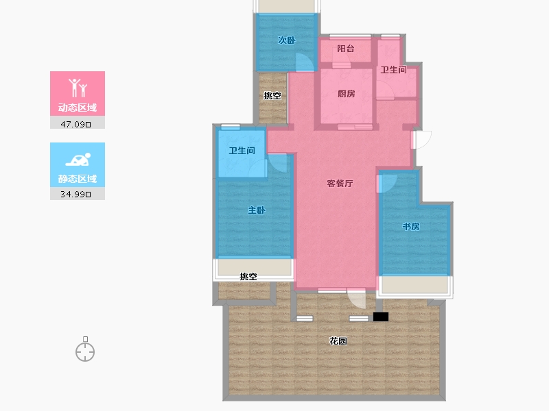 辽宁省-沈阳市-集美尚景十号路10甲（1,8）号楼107m²-116.58-户型库-动静分区