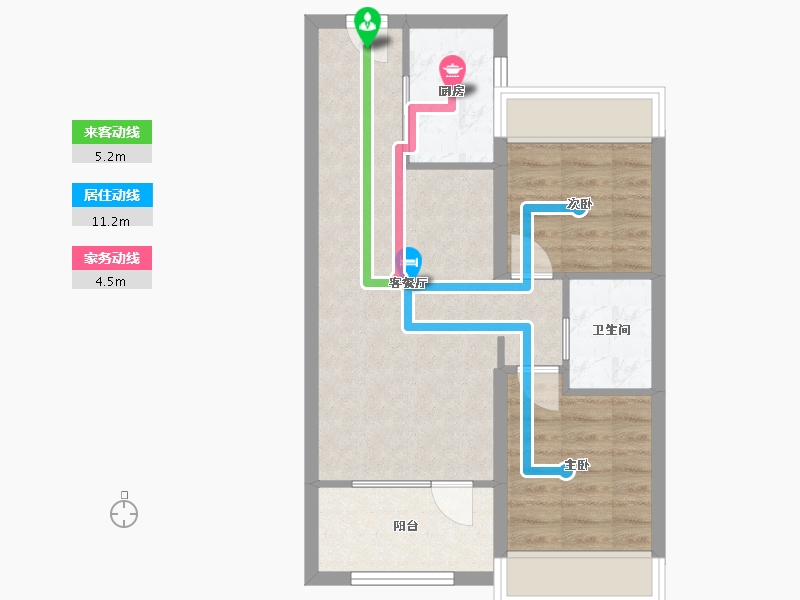 辽宁省-沈阳市-荣盛和悦名邸十三号街（8,5,2,6,7）号楼81m²-55.48-户型库-动静线