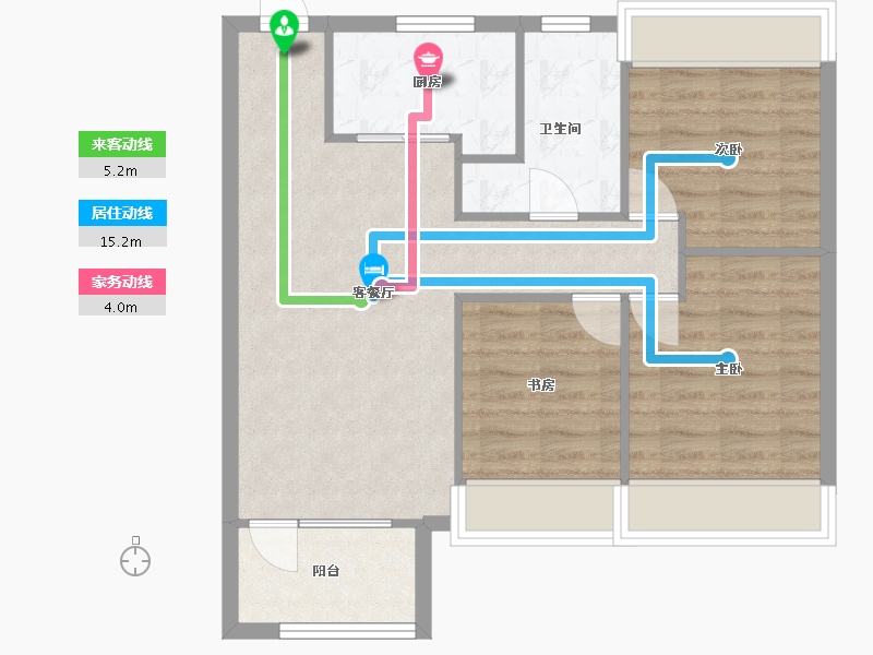 辽宁省-沈阳市-荣盛锦绣天地十三号街（1,2,3）号楼99m²-71.11-户型库-动静线