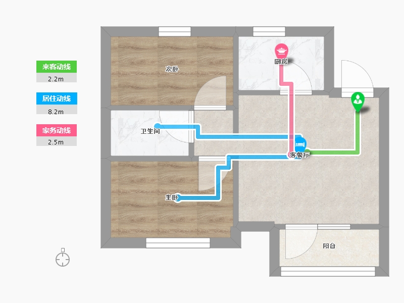 辽宁省-沈阳市-荣盛锦绣天地十三号街（5,8,6,49,50）号楼77m²-30.81-户型库-动静线