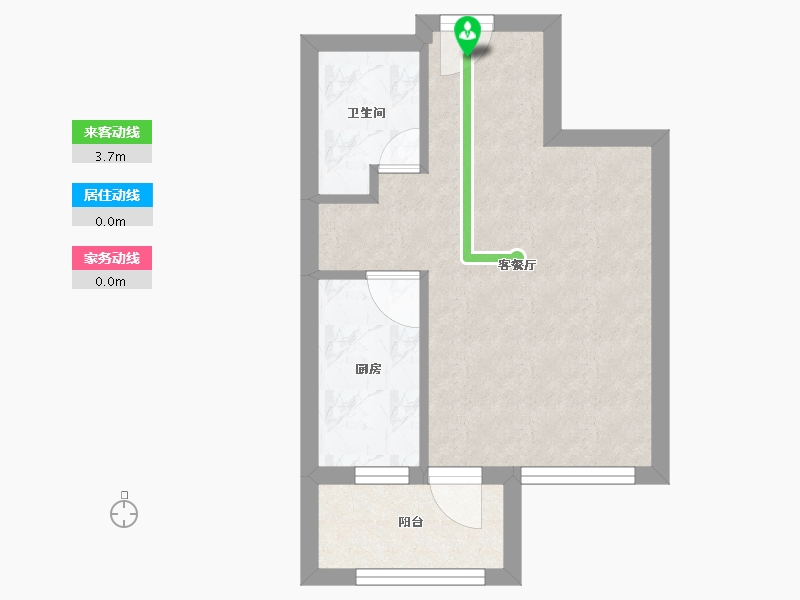 辽宁省-沈阳市-荣盛锦绣天地十三号街66号（1号楼）50m²-31.88-户型库-动静线