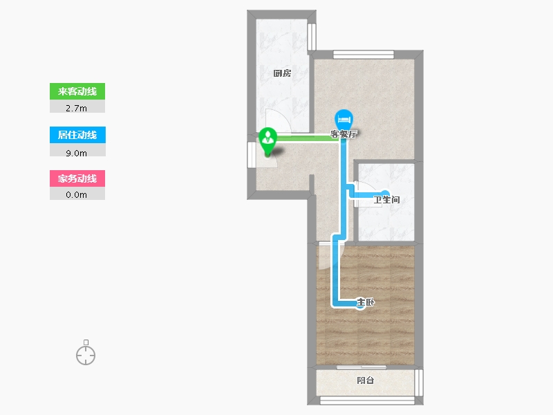 辽宁省-沈阳市-融创城沈辽路（G5,G4,G3）号楼56m²-37.86-户型库-动静线