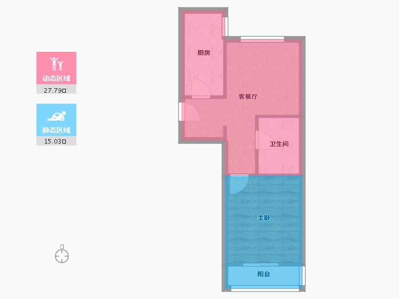 辽宁省-沈阳市-融创城沈辽路（G5,G4,G3）号楼56m²-37.86-户型库-动静分区