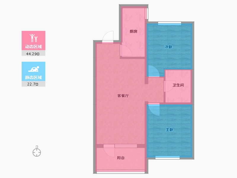 辽宁省-沈阳市-融创城沈辽西路（G5,G7,G10,G8,G9）号楼89m²-59.16-户型库-动静分区