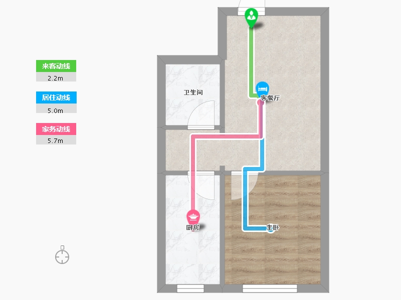 辽宁省-沈阳市-明发锦绣华城道义北大街36-8号（15号楼）E建面50m²-32.76-户型库-动静线