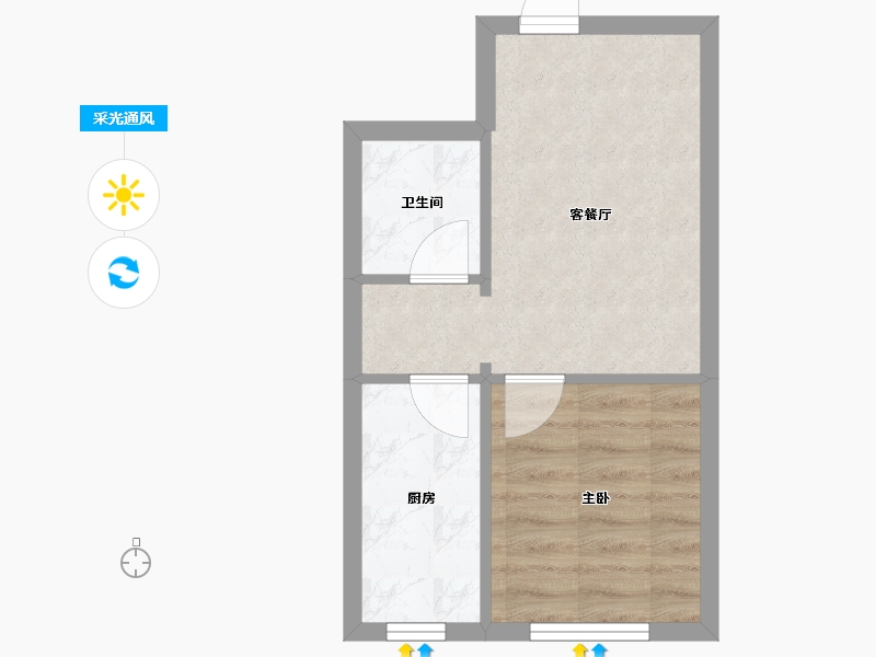 辽宁省-沈阳市-明发锦绣华城道义北大街36-8号（15号楼）E建面50m²-32.76-户型库-采光通风