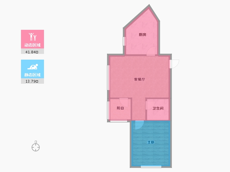 辽宁省-沈阳市-明发锦绣华城道义北大街36-8号（15号楼）A建面67m²-50.17-户型库-动静分区