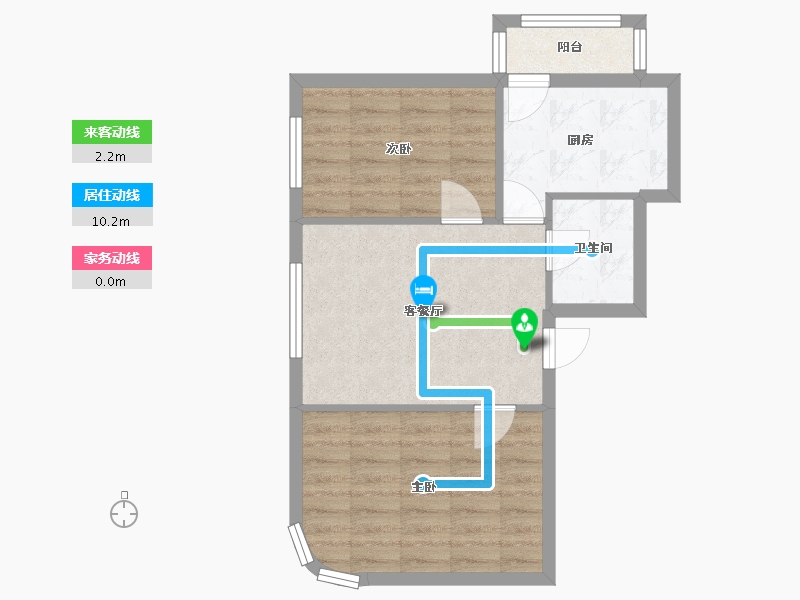 辽宁省-沈阳市-国奥新城蒲田路12-9号（10号楼）A户型建面77m²-52.79-户型库-动静线