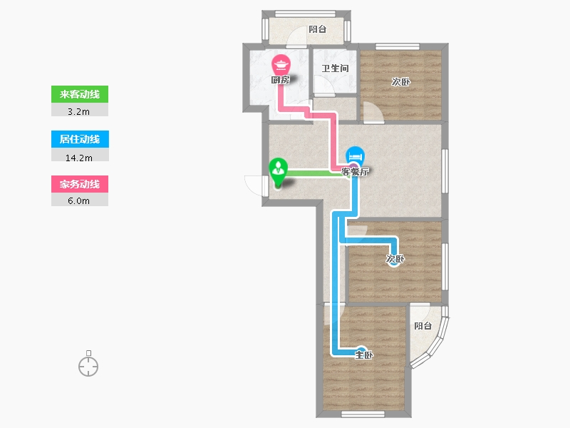 辽宁省-沈阳市-国奥新城蒲田路12-3号（1号楼）,蒲田路12-1号（8）,沈北新区蒲田路12-4号（9）-73.34-户型库-动静线