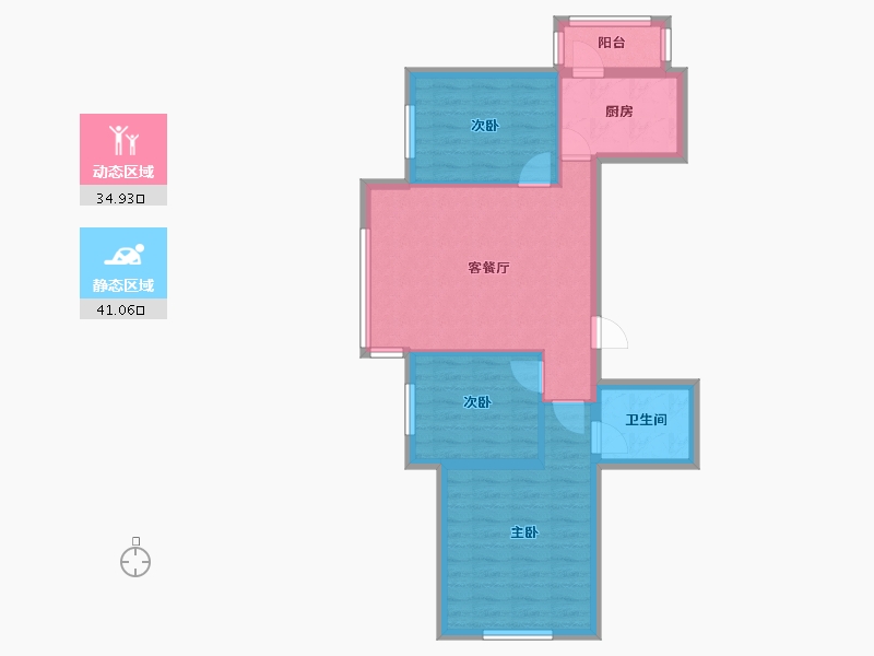 辽宁省-沈阳市-国奥新城蒲田路12-11号（7号楼）F户型建面93m²-67.80-户型库-动静分区