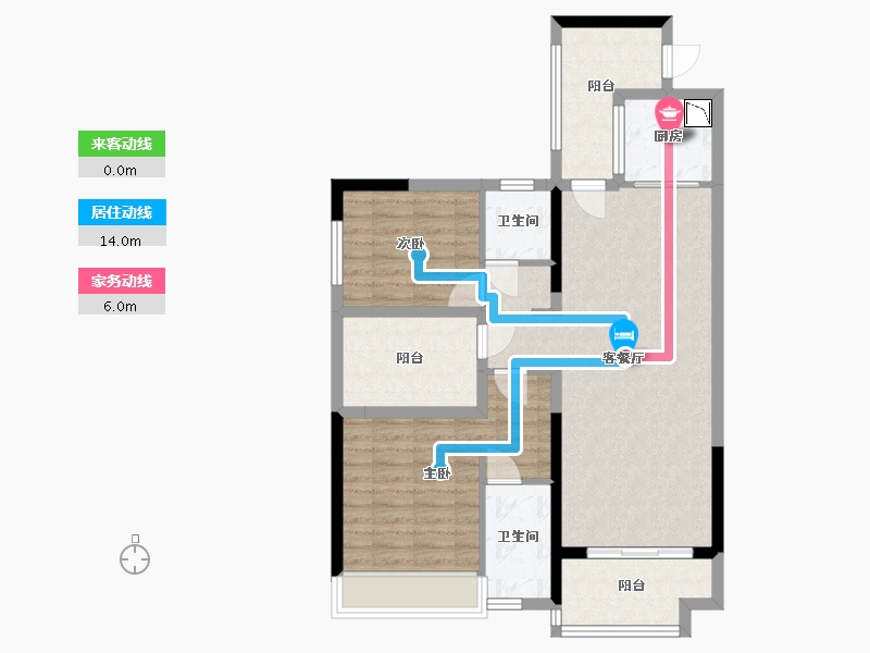 广东省-江门市-江悦城·公园里-86.05-户型库-动静线