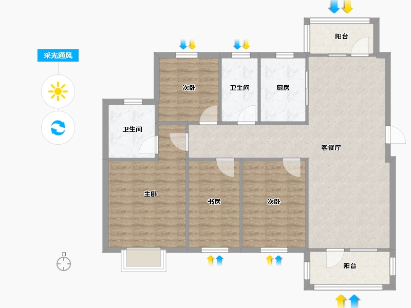 辽宁省-沈阳市-沈阳雅居乐花园D地块沈北路2-20号楼（20栋）,沈北路2-41号（41号楼）,沈北路2-4-103.21-户型库-采光通风