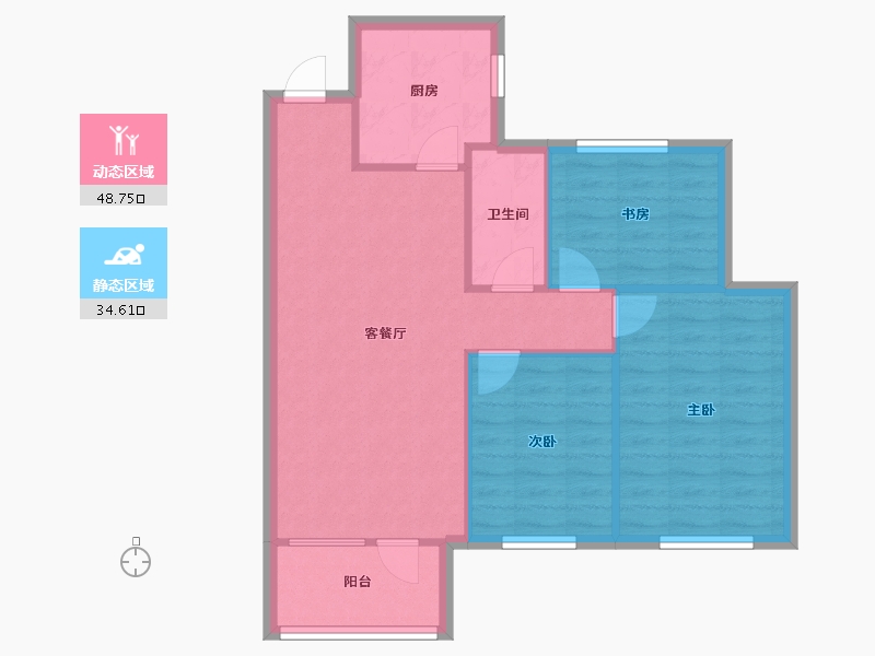 辽宁省-沈阳市-沈阳雅居乐花园B地块蒲南路3-1号(1栋),蒲南路3-2号（2号楼）,蒲南路3-15号(15-75.81-户型库-动静分区