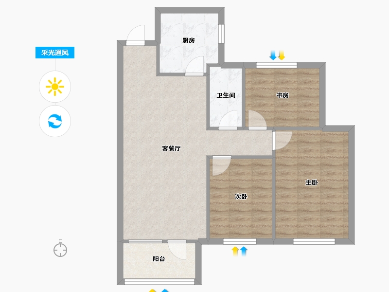 辽宁省-沈阳市-沈阳雅居乐花园B地块蒲南路3-1号(1栋),蒲南路3-2号（2号楼）,蒲南路3-15号(15-75.81-户型库-采光通风