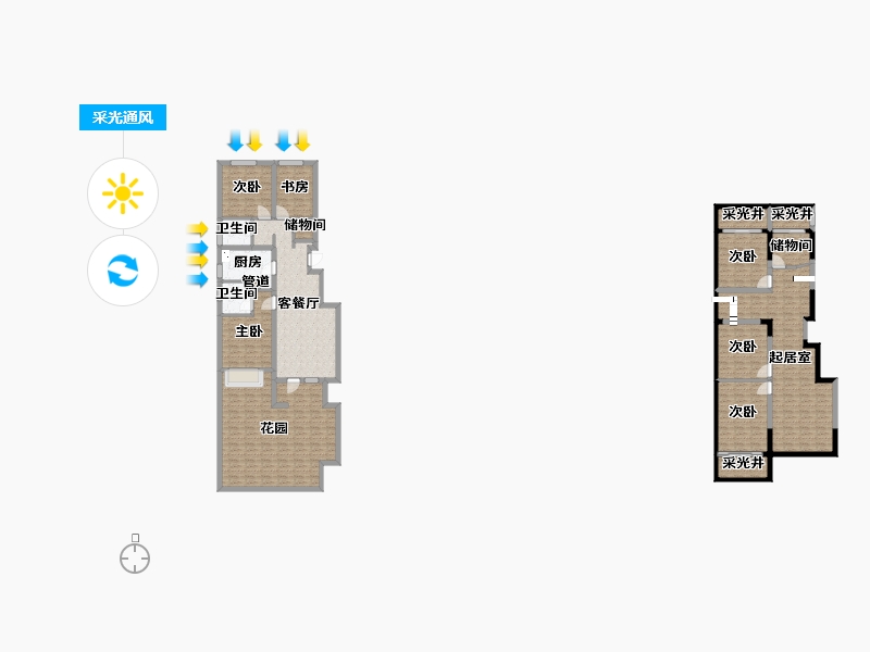 辽宁省-沈阳市-阳光城璞悦南九东路（3，4）号楼A1户型92m²-107.44-户型库-采光通风