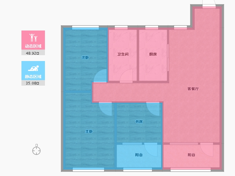 辽宁省-沈阳市-汇置尚都蒲南路5-1号（3-1栋）,蒲南路5-10号（3-2号楼）,蒲南路5-20号（3-3-76.19-户型库-动静分区