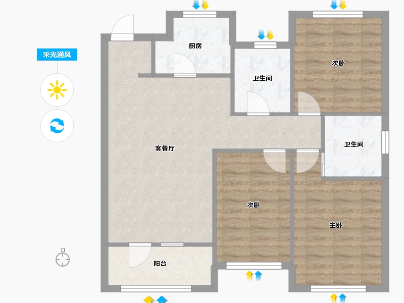 辽宁省-沈阳市-汇置尚都道义南大街63-35号（5）,道义南大街63-33号（2）,道义南大街63-34号（-79.89-户型库-采光通风