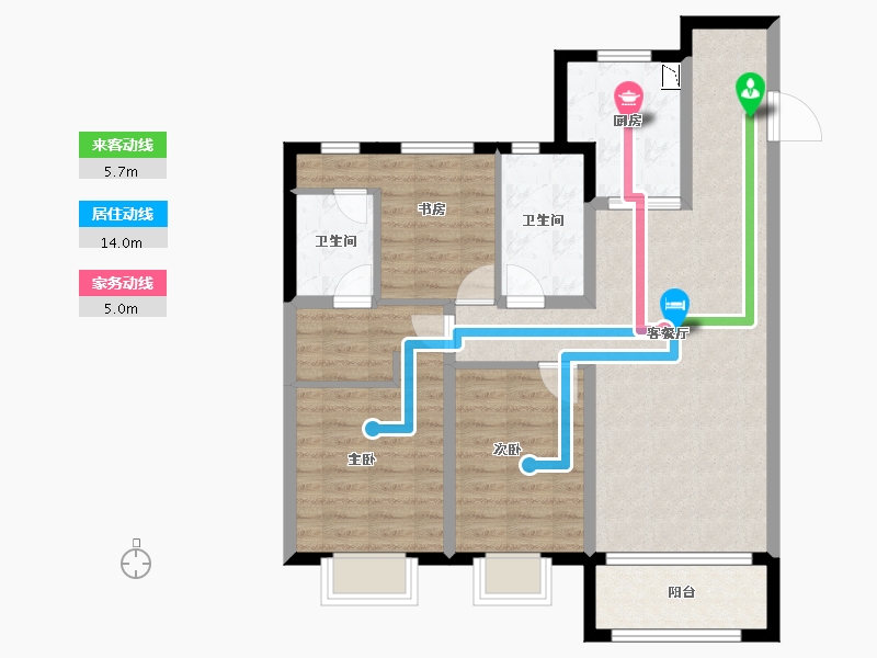 黑龙江省-哈尔滨市-华润置地・熙云府-89.56-户型库-动静线