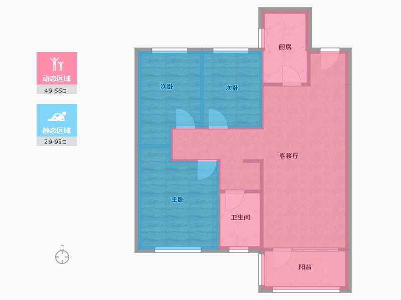 辽宁省-沈阳市-沈阳雅居乐花园D地块沈北路2-47号（47栋）,沈北路2-38号（38栋）,沈北新区沈北路2-16-72.00-户型库-动静分区