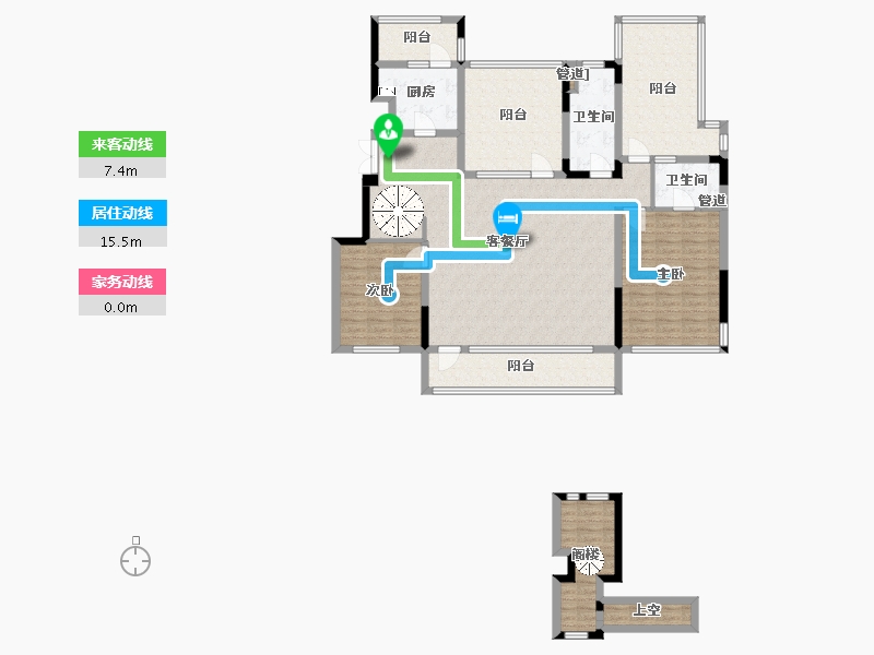 辽宁省-沈阳市-华润置地萬象府124㎡户型124m²-146.98-户型库-动静线