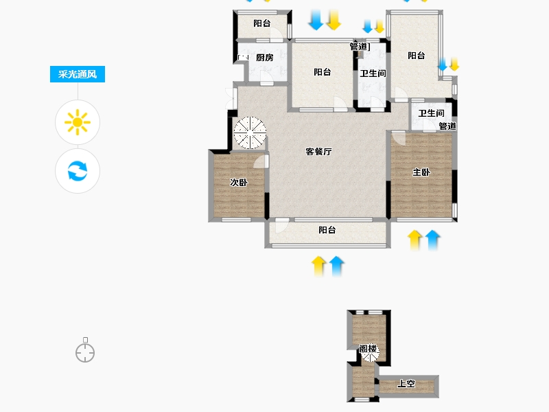 辽宁省-沈阳市-华润置地萬象府124㎡户型124m²-146.98-户型库-采光通风