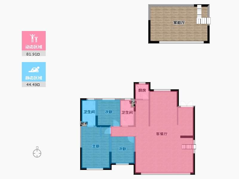 辽宁省-沈阳市-中南紫云集景星北街（1,2）号楼183m²-145.43-户型库-动静分区