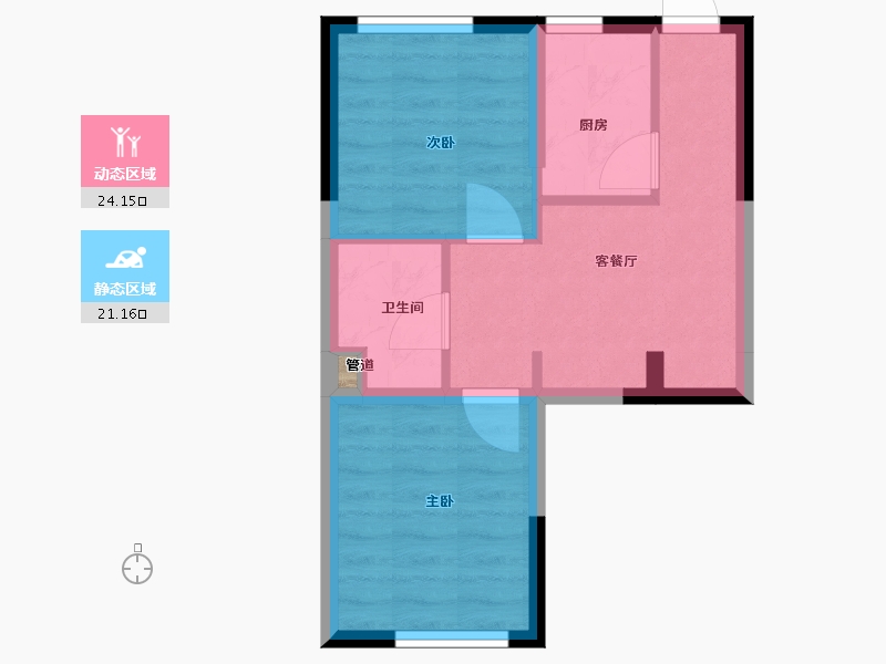 辽宁省-沈阳市-锦城邻里金家街98号（3）50m²-40.00-户型库-动静分区