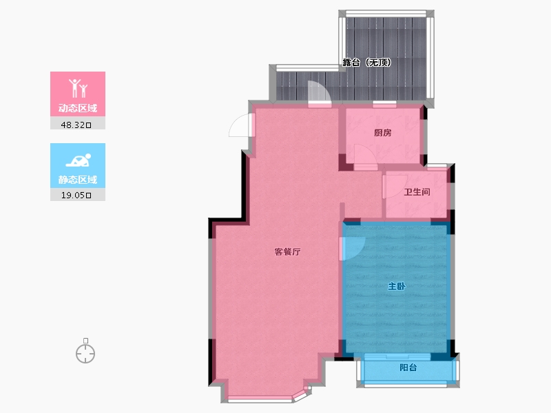 辽宁省-沈阳市-金地艺华年高官台东街99-15号（18号楼）78m²-70.07-户型库-动静分区