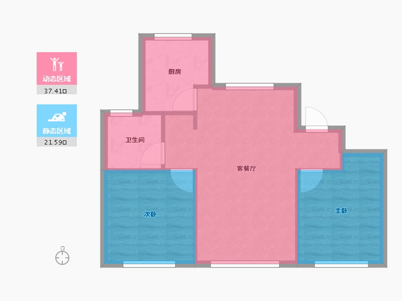 辽宁省-沈阳市-祥联大河原著蒲河路7-11号G1,蒲河路7-12号（G2）,蒲河路7-2号（D2号楼）,-53.32-户型库-动静分区