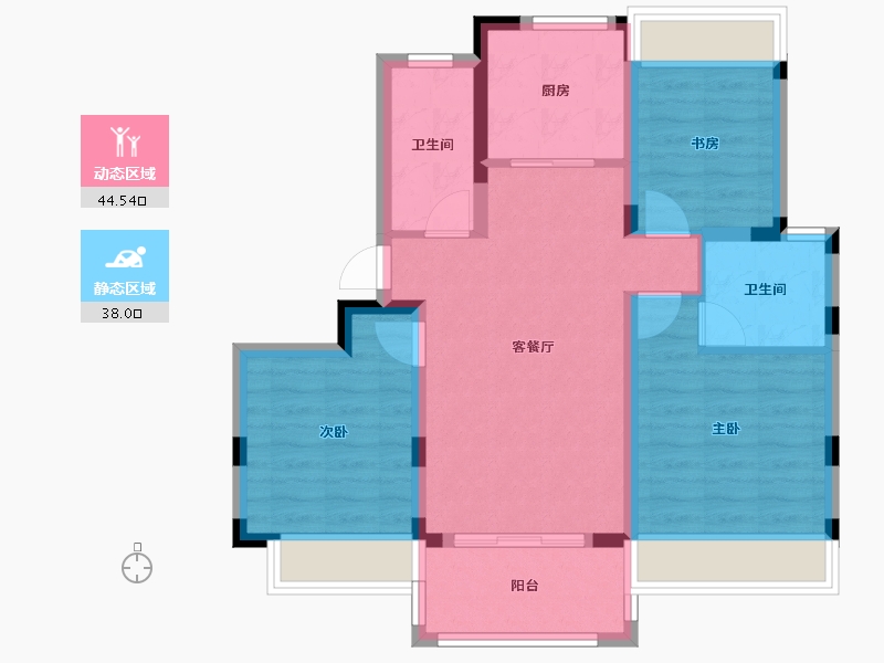 上海-上海市-光明云庐-73.00-户型库-动静分区