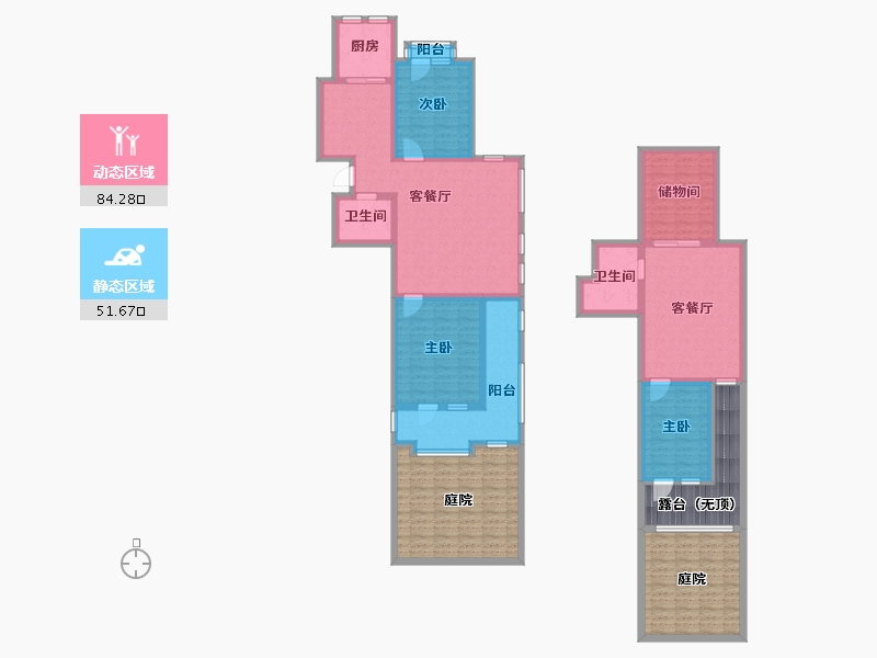 辽宁省-沈阳市-裕湾花园蒲河路5号-3（B3）,蒲河路5号-4（B4）,蒲河路5号-6（B6）,蒲河路5-163.75-户型库-动静分区