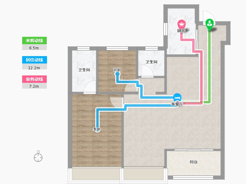 辽宁省-沈阳市-吾悦华府蒲丰路26-18号（22号楼）,蒲丰路26-6号（26号楼）,蒲丰路26-16号（2-75.70-户型库-动静线